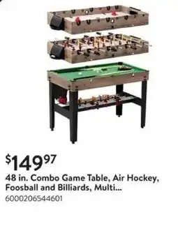 Walmart Combo Game Table, Air Hockey, Foosball and Billiards, Multi... offer