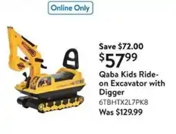 Walmart Qaba Kids Ride- on Excavator with Digger offer
