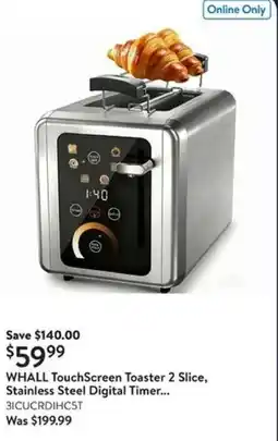 Walmart WHALL TouchScreen Toaster 2 Slice, Stainless Steel Digital Timer... offer