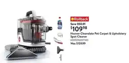 Walmart Hoover Cleanslate Pet Carpet & Upholstery Spot Cleaner offer