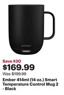 Best Buy Ember 414ml (14 oz.) Smart Temperature Control Mug 2 - Black offer