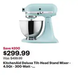 Best Buy KitchenAid Deluxe Tilt-Head Stand Mixer - 4.5Qt - 300-Watt - Mineral Water Blue - Only at Best Buy offer
