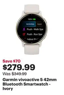 Best Buy Garmin vivoactive 5 42mm Bluetooth Smartwatch - Ivory offer
