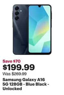 Best Buy Samsung Galaxy A16 5G 128GB - Blue Black - Unlocked offer