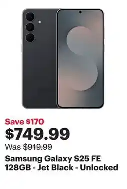 Best Buy Samsung Galaxy S25 FE 128GB - Jet Black - Unlocked offer