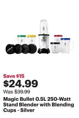 Best Buy Magic Bullet 0.5L 250-Watt Stand Blender with Blending Cups - Silver offer