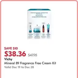 Shoppers Drug Mart Mineral 89 Fragrance Free Cream Kit offer
