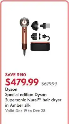 Pharmaprix Special edition Dyson Supersonic Nural hair dryer in Amber silk offer