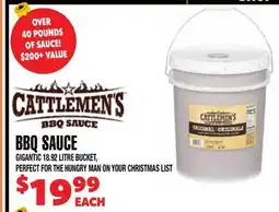 Len's Mill Stores Cattlemen's BBQ Sauce Gigantic 18.92 Litre Bucket offer