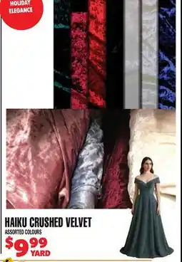 Len's Mill Stores HAIKU CRUSHED VELVET offer