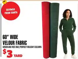 Len's Mill Stores 60 Wide Velour Fabric offer