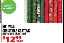 Len's Mill Stores 60 Wide Christmas Cottons offer