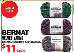 Len's Mill Stores Bernat Velvet Yarns offer