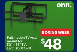 Walmart onn Full motion TV wall mount for 50 – 86 TVs offer