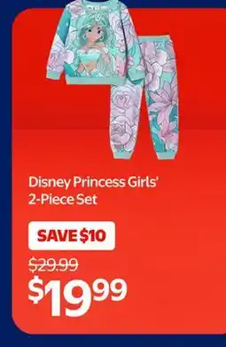 Walmart Disney Princess Girls' 2-Piece Set offer