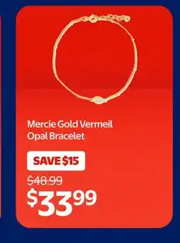 Walmart Mercie Gold Vermeil Opal Bracelet offer