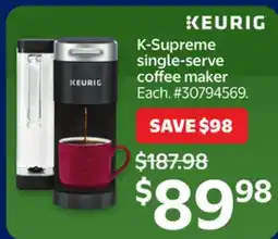 Walmart K-Supreme single-serve coffee maker offer