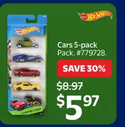 Walmart Cars 5-pack Pack offer