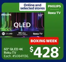Walmart 60 QLED 4K Roku TV offer