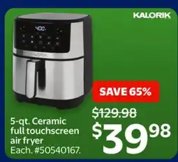 Walmart 5-qt. Ceramic full touchscreen air fryer offer