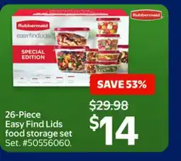 Walmart 26-Piece Easy Find Lids food storage set offer