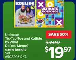 Walmart Ultimate Tic-Tac-Toe and Kollide by What Do You Meme? game bundle offer