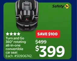 Walmart Turn and Go 360° rotating all-in-one convertible car seat offer