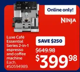 Walmart Luxe Cafe Essential 2-in-1 espresso and coffee machine offer