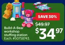 Walmart Build-A-Bear workshop stuffing station offer