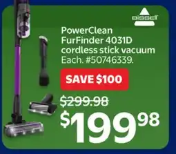 Walmart PowerClean FurFinder 4031D cordless stick vacuum offer