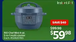 Walmart RIO Chef Mini 4-qt. 5-in-1 multi-cooker offer