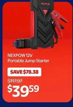Walmart NEXPOW 12V Portable Jump Starter offer