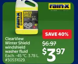 Walmart ClearView Winter Shield windshield washer fluid offer