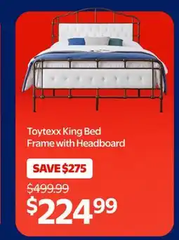Walmart Toytexx King Bed Frame with Headboard offer