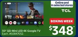 Walmart 50 QD-Mini LED 4K Google TV offer