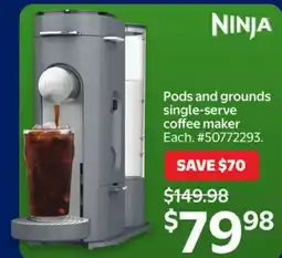 Walmart NINJA Pods and grounds single-serve coffee-maker offer