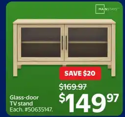 Walmart Glass-door TV stand offer