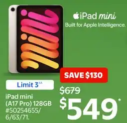 Walmart iPad mini (A17 Pro) 128GB offer