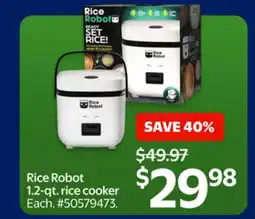 Walmart Rice Robot 1.2-qt. rice cooker offer