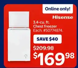 Walmart 3.4-cu.ft. Chest freezer offer