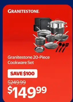 Walmart Granitestone 20-Piece Cookware Set offer