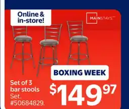 Walmart Set of 3 bar stools offer