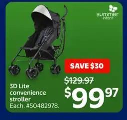 Walmart 3D Lite convenience stroller offer