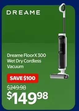 Walmart Dreame FloorX 300 Wet Dry Cordless Vacuum offer