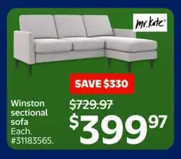 Walmart Winston sectional sofa offer