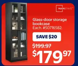 Walmart Glass-door storage bookcase offer