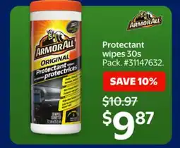 Walmart Protectant wipes 30s offer