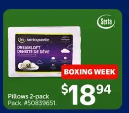 Walmart Pillows 2-pack offer