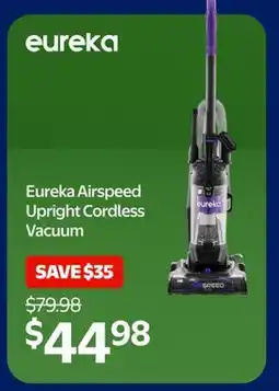 Walmart Eureka Airspeed Upright Cordless Vacuum offer