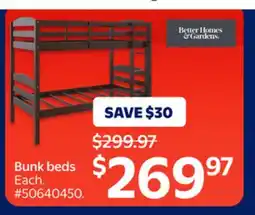 Walmart Bunk beds offer